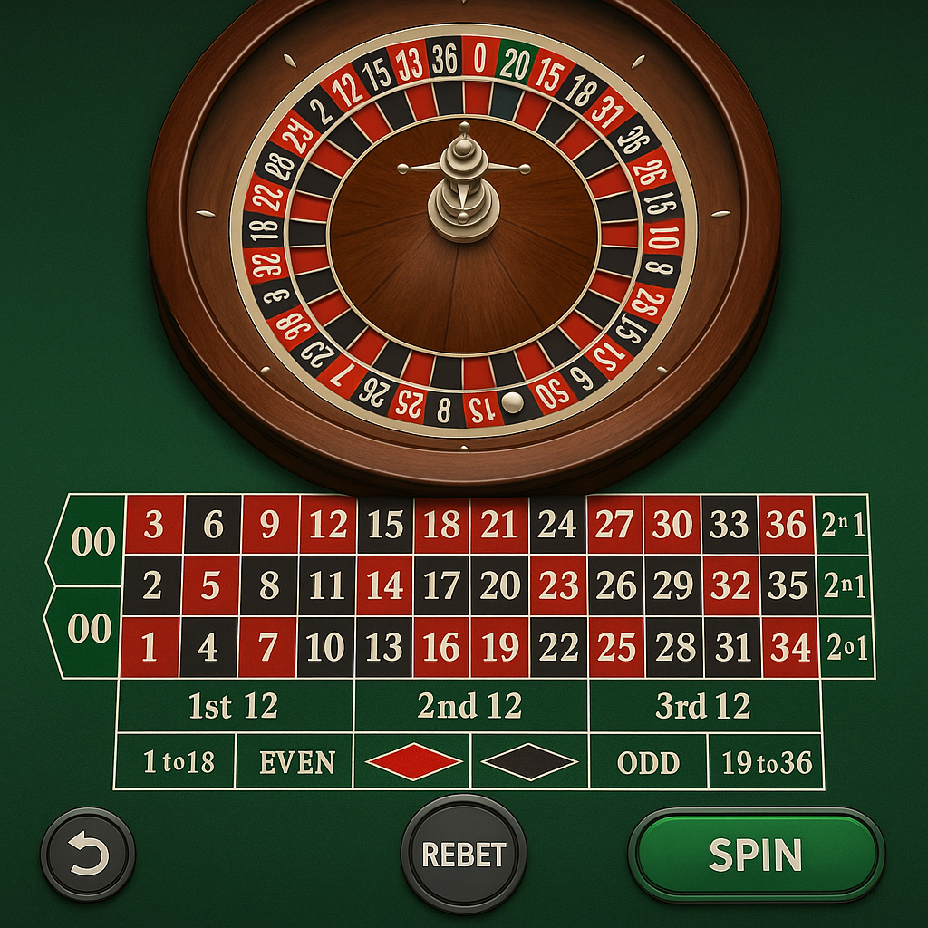 Roulettino - American Roulette Game - Double Zero Wheel